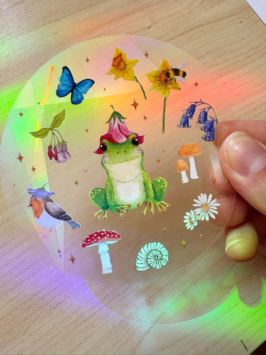 Frog Suncatcher Sticker