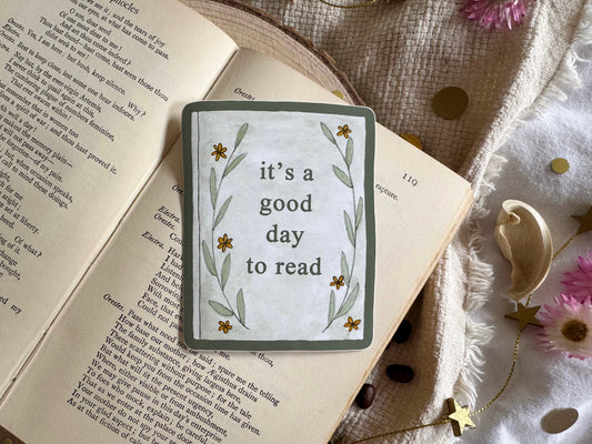 A Good Day To Read Large Sticker