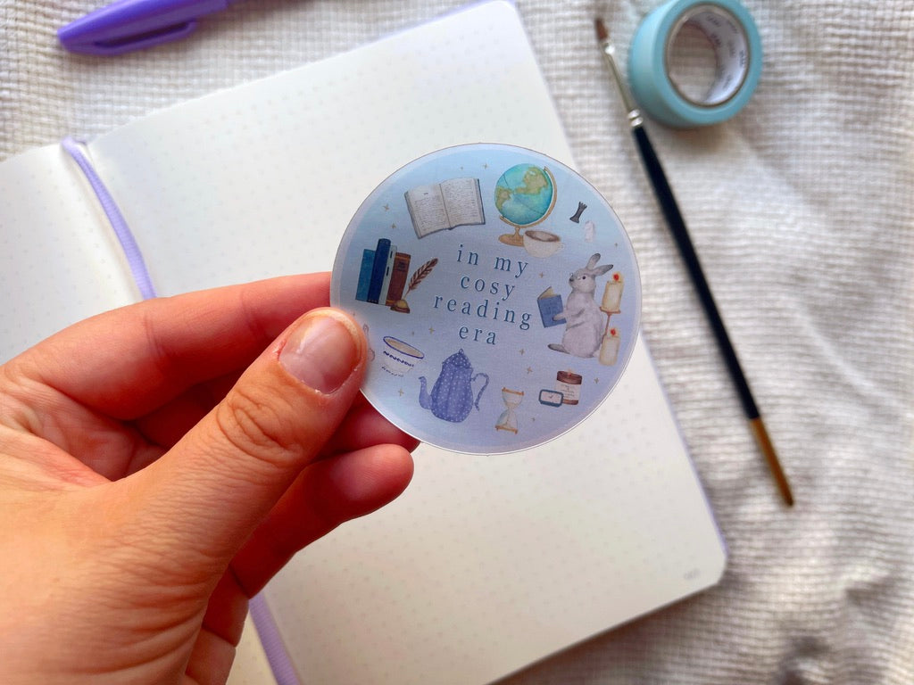 Cosy Reading Era Holo Sticker