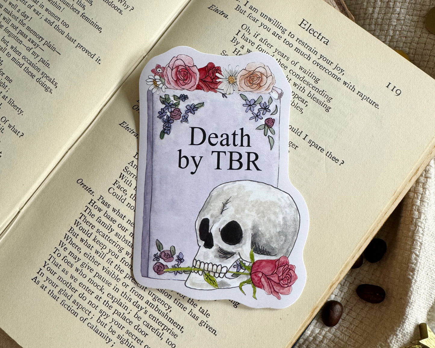 Death by TBR Large Sticker