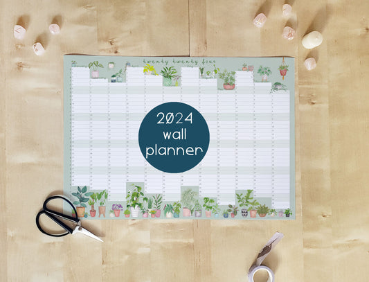 2024 Plants Wall Planner Calendar