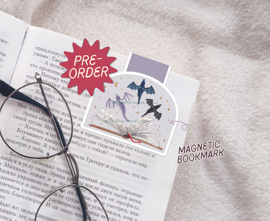 Flying Dragons Magnetic Bookmark