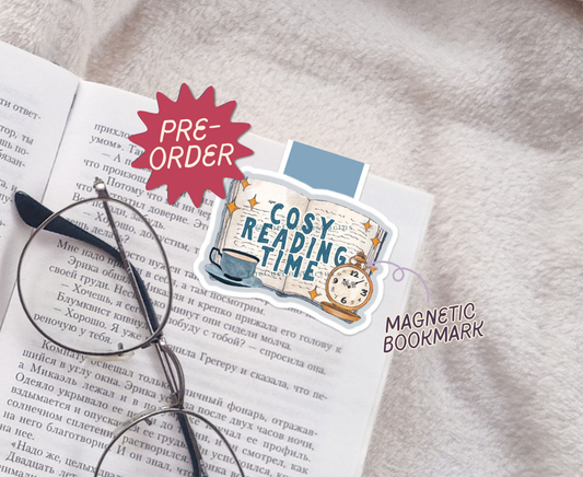 Cosy Reading Time Magnetic Bookmark