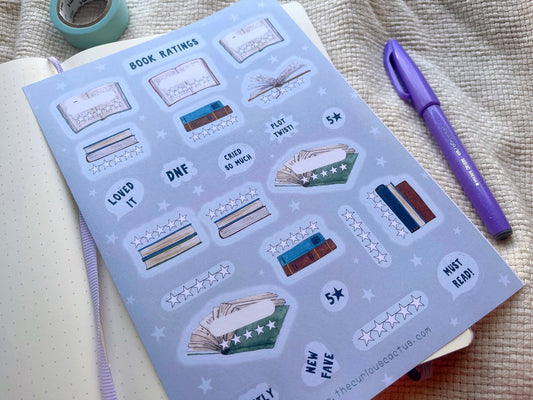 Book Review Planner Sticker Sheet