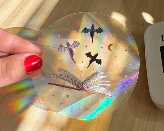 Flying Dragons Suncatcher Sticker