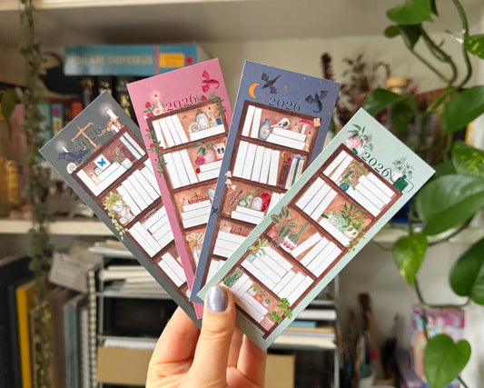 2026 Reading Tracker Bookmark Set