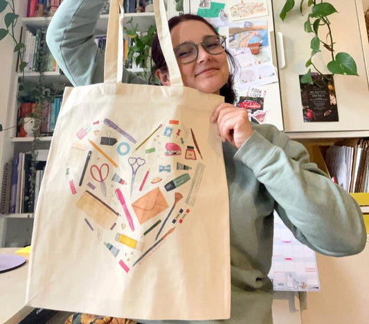 Stationery Heart - Tote Bag