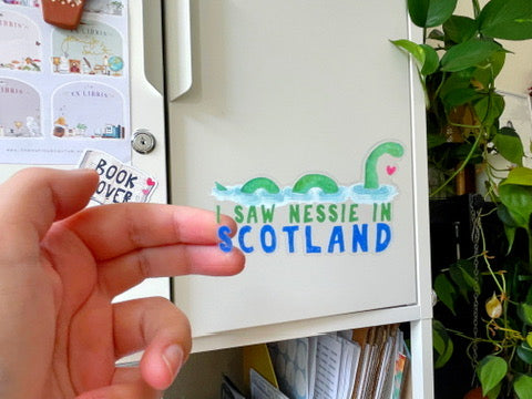 Saw Nessie in Scotland Clear Sticker