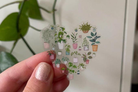 Plant Heart Clear Sticker