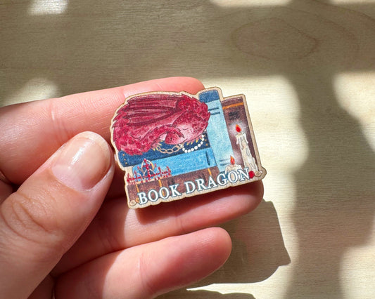 Book Dragon Pin