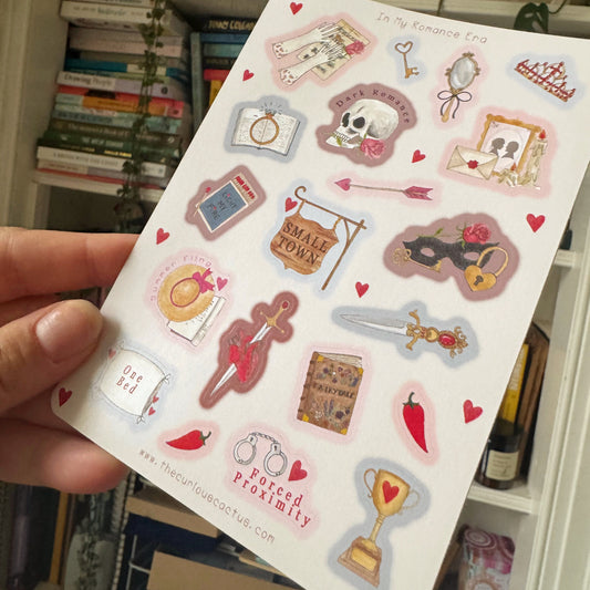 Romance Reading Era Sticker Sheet