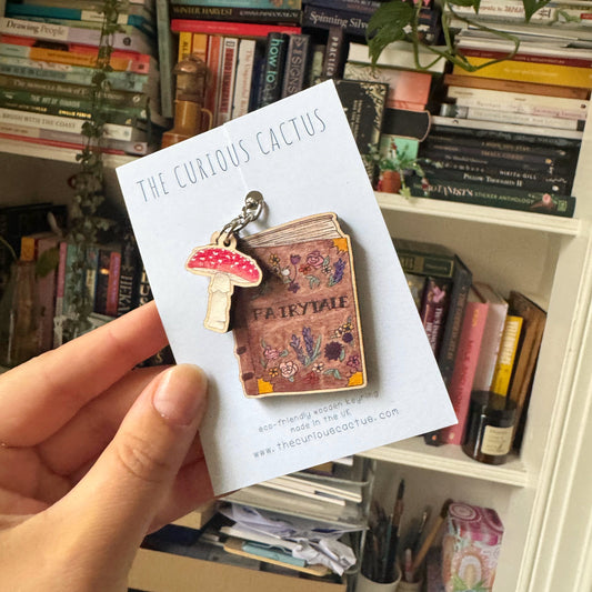 Fairytale Book Charm Keyring