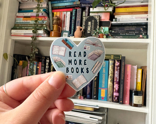 Read More Books Heart Sticker