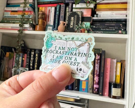 On a Side Quest Glitter Sticker