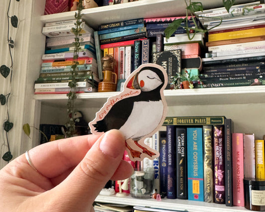 Stay Puffin Positive Sticker