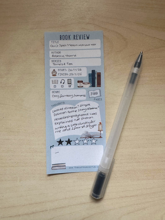 Book Review Bookmark Notepad