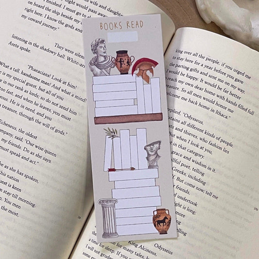 Ancient Greece 20 Book Reading Tracker Bookmark - Undated