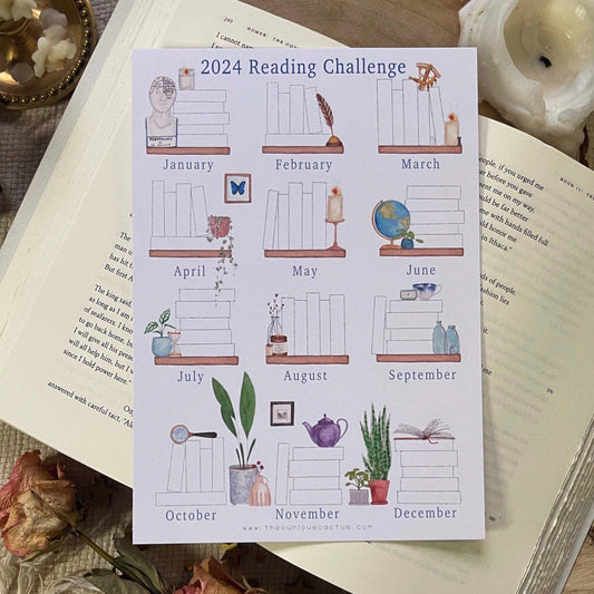 Monthly 2024 Reading/Book Tracker Planner Page