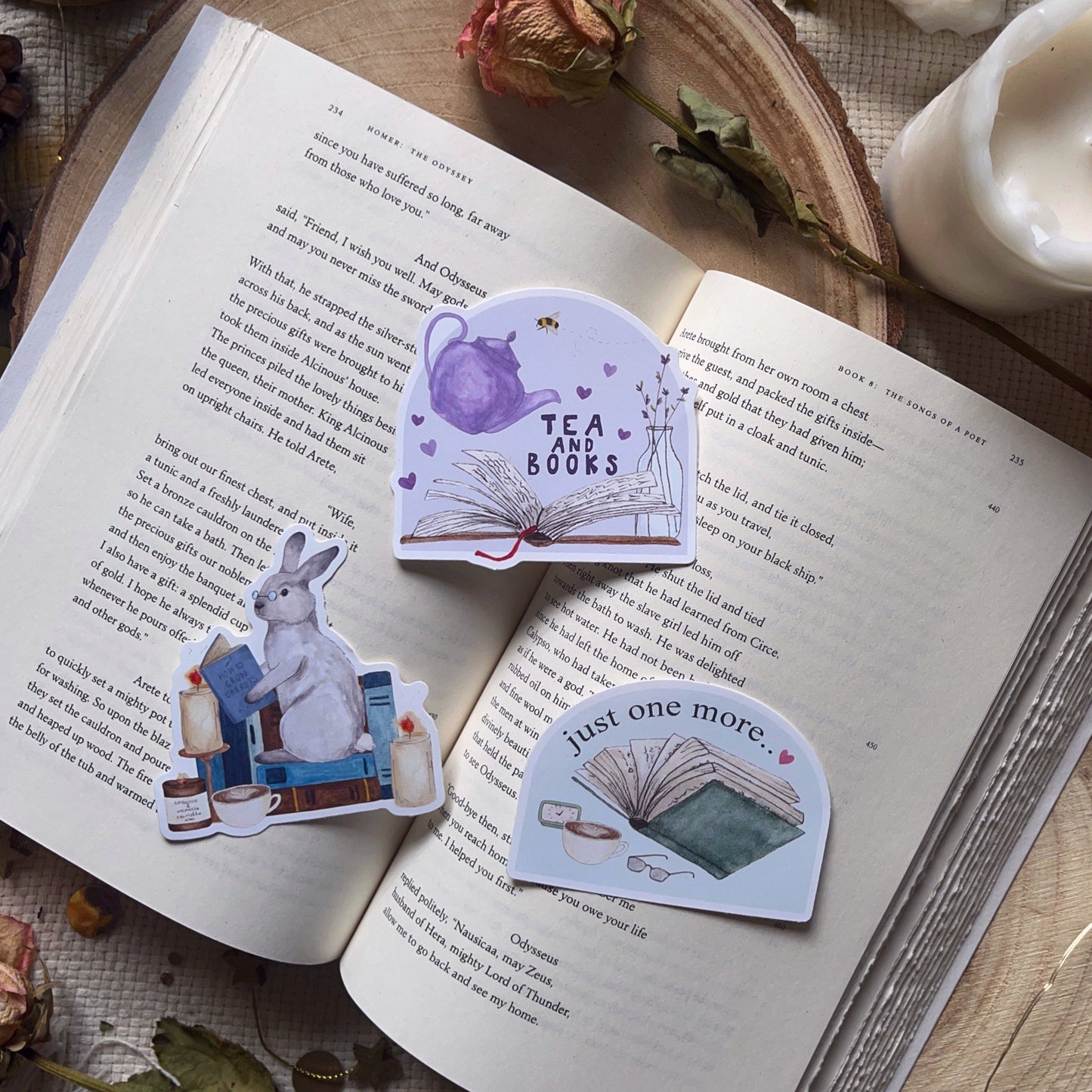Bunny Reading Sticker