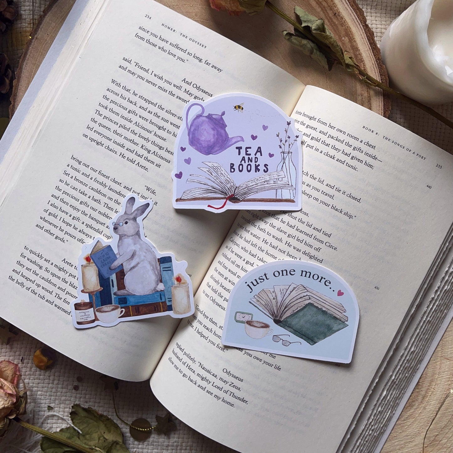 Tea and Books Sticker