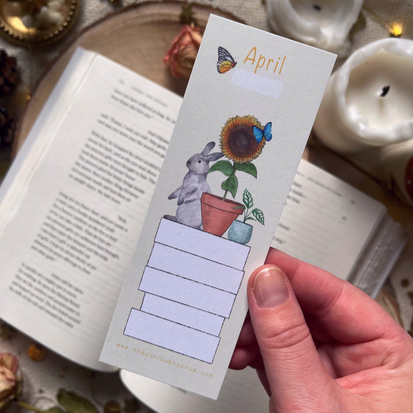 A Year of Reading | Monthly Reading Tracker Bookmark Set