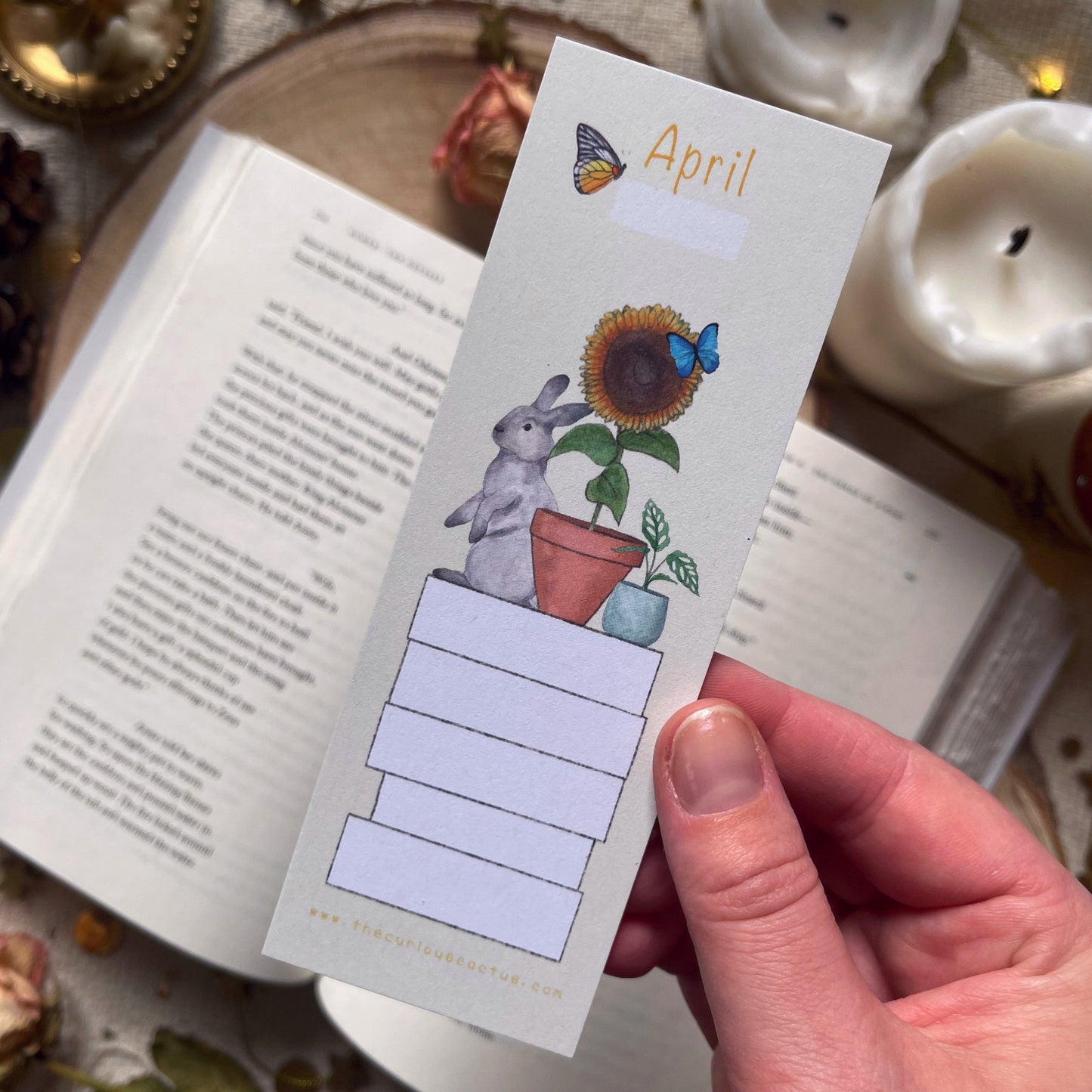 Monthly Reading Tracker Bookmark Set