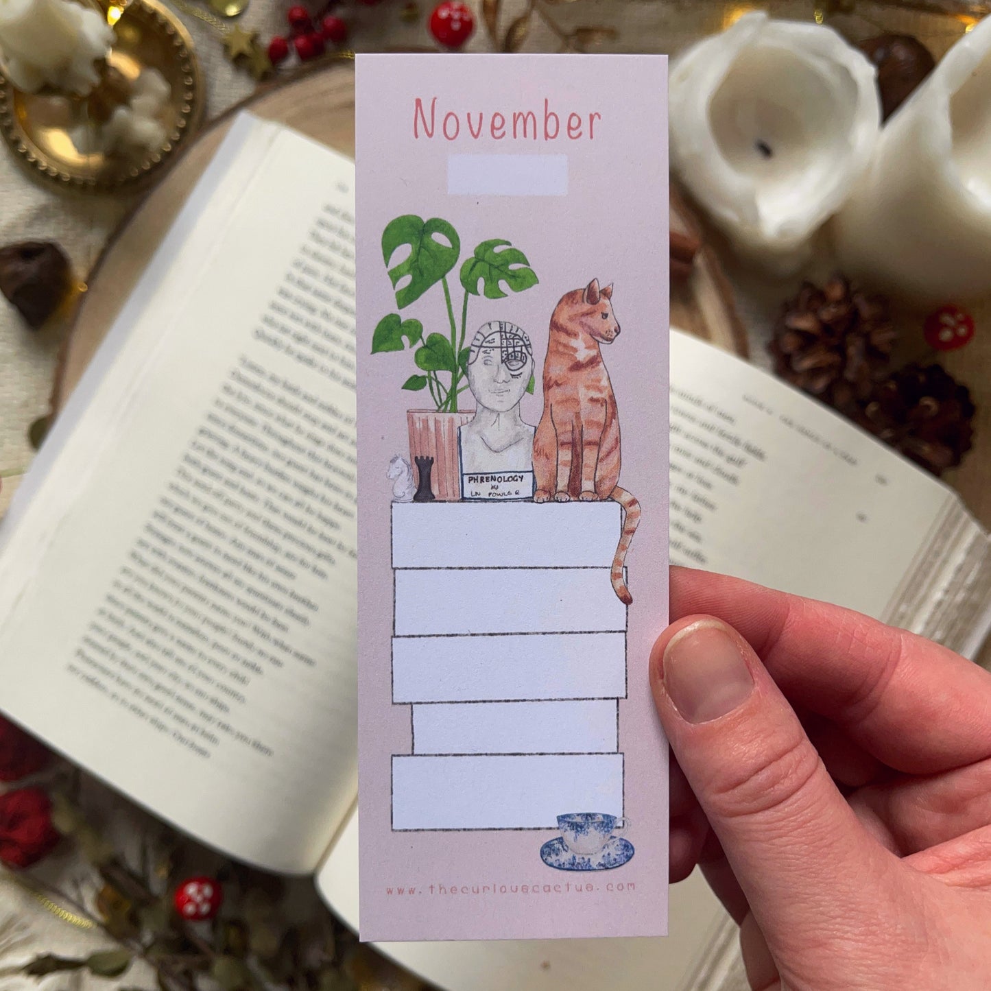 Monthly Reading Tracker Bookmark Set