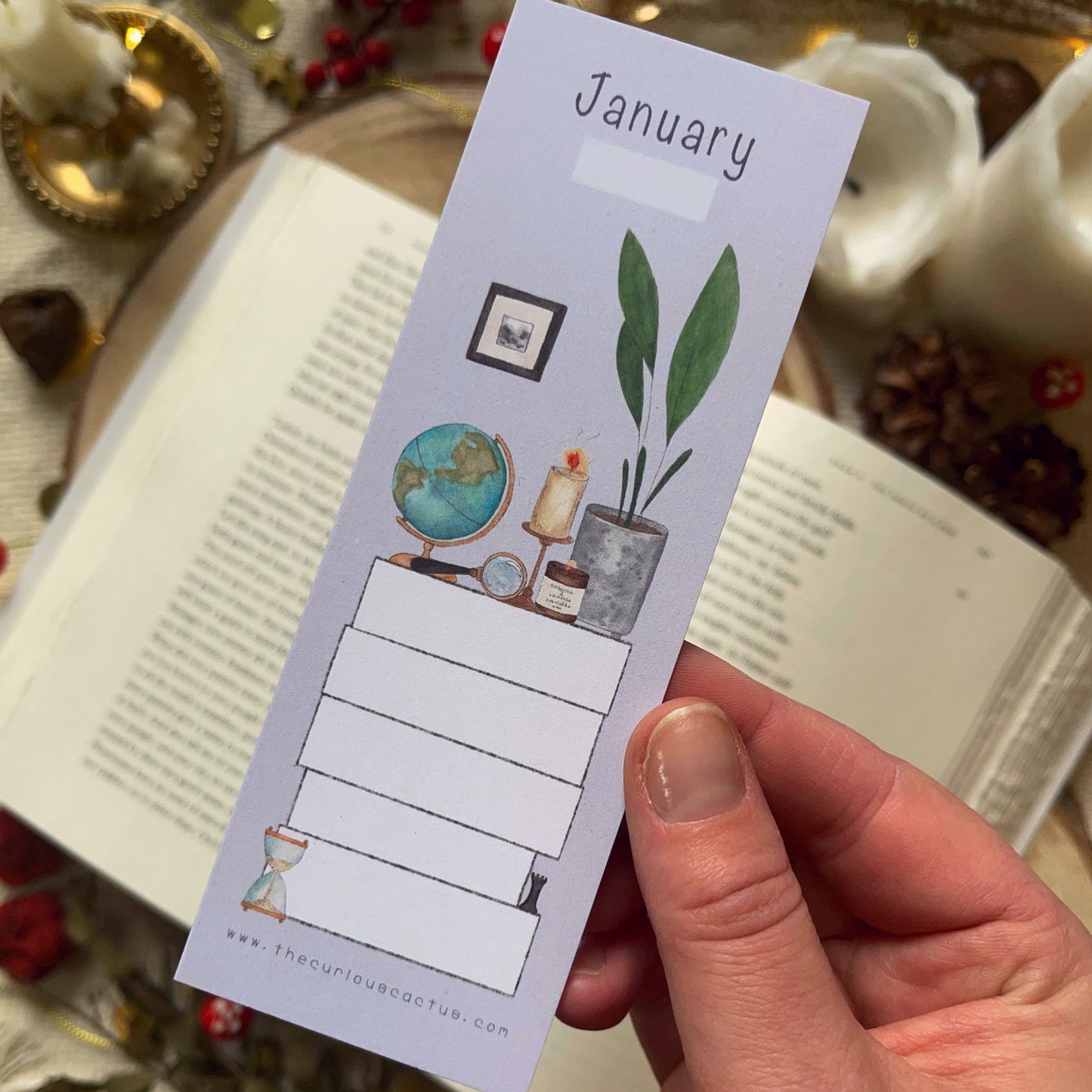 Monthly Reading Tracker Bookmark Set