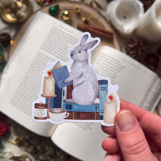 Bunny Reading Sticker