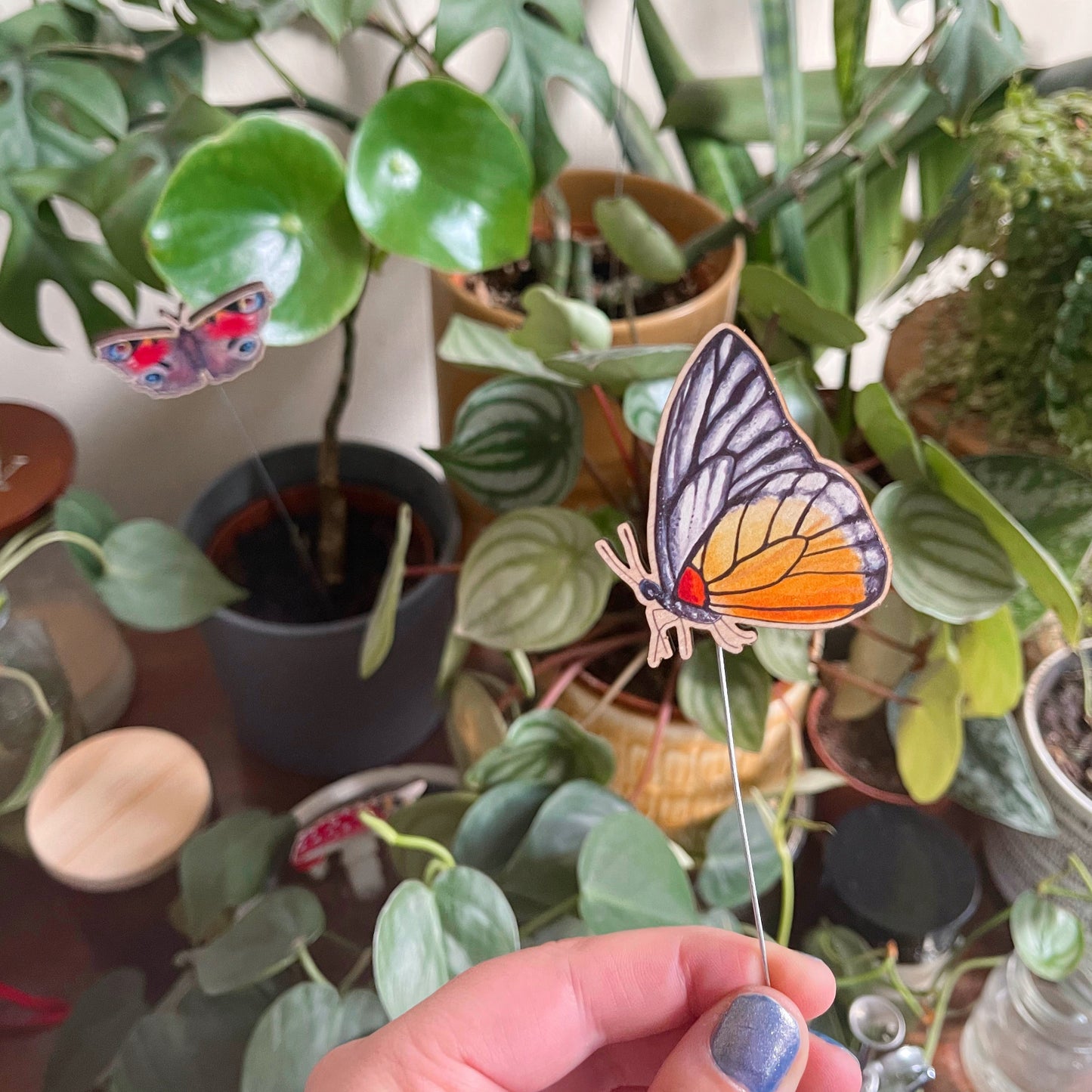 Red Spot Sawtooth Butterfly Plant Pot Pal
