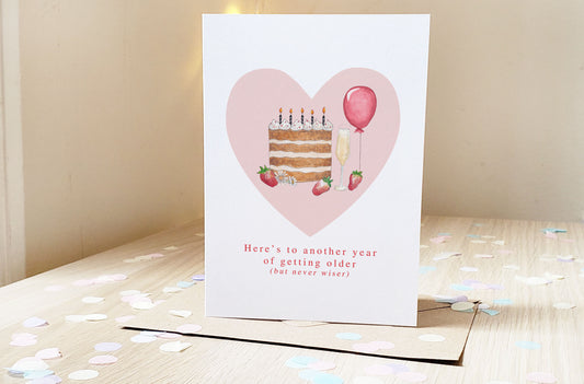 Here's to Another Year of Getting Older (but not wiser) | Birthday Card