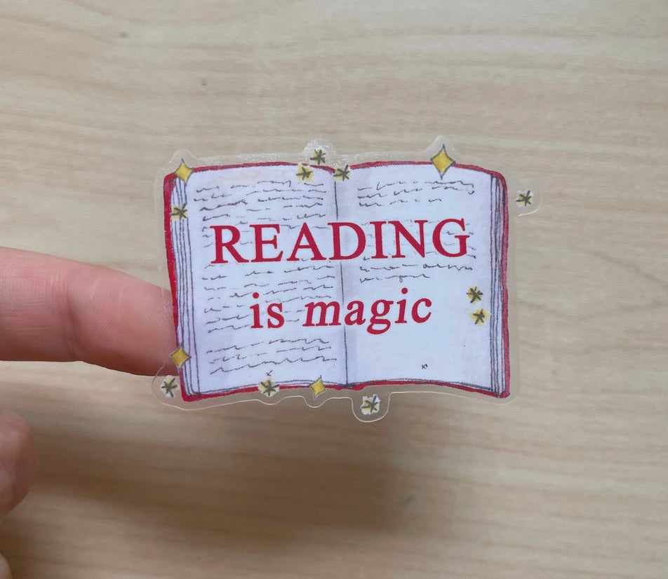 Reading is Magic Clear Vinyl Sticker