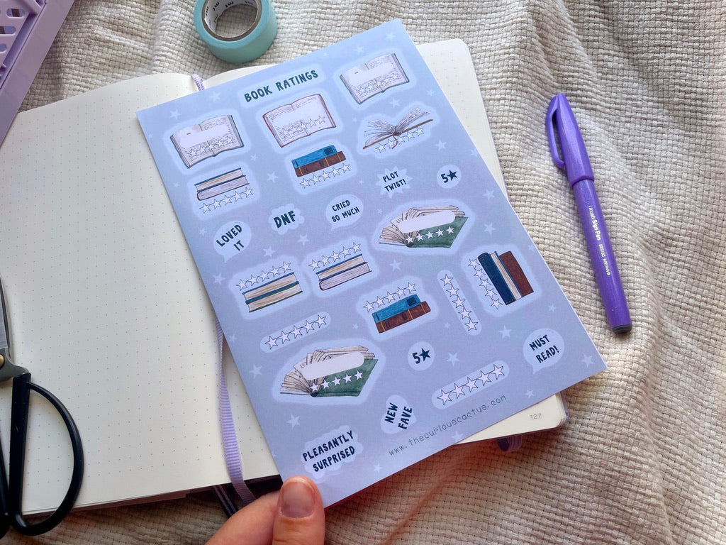 Book Review Planner Sticker Sheet