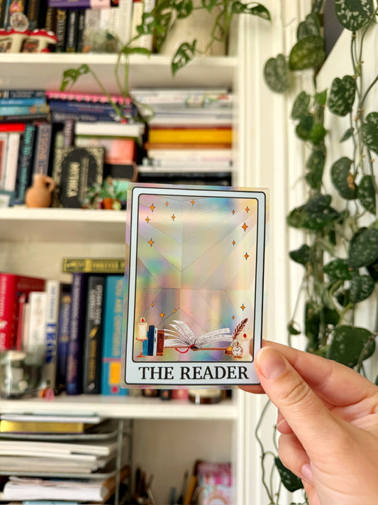 The Reader Tarot Suncatcher Sticker