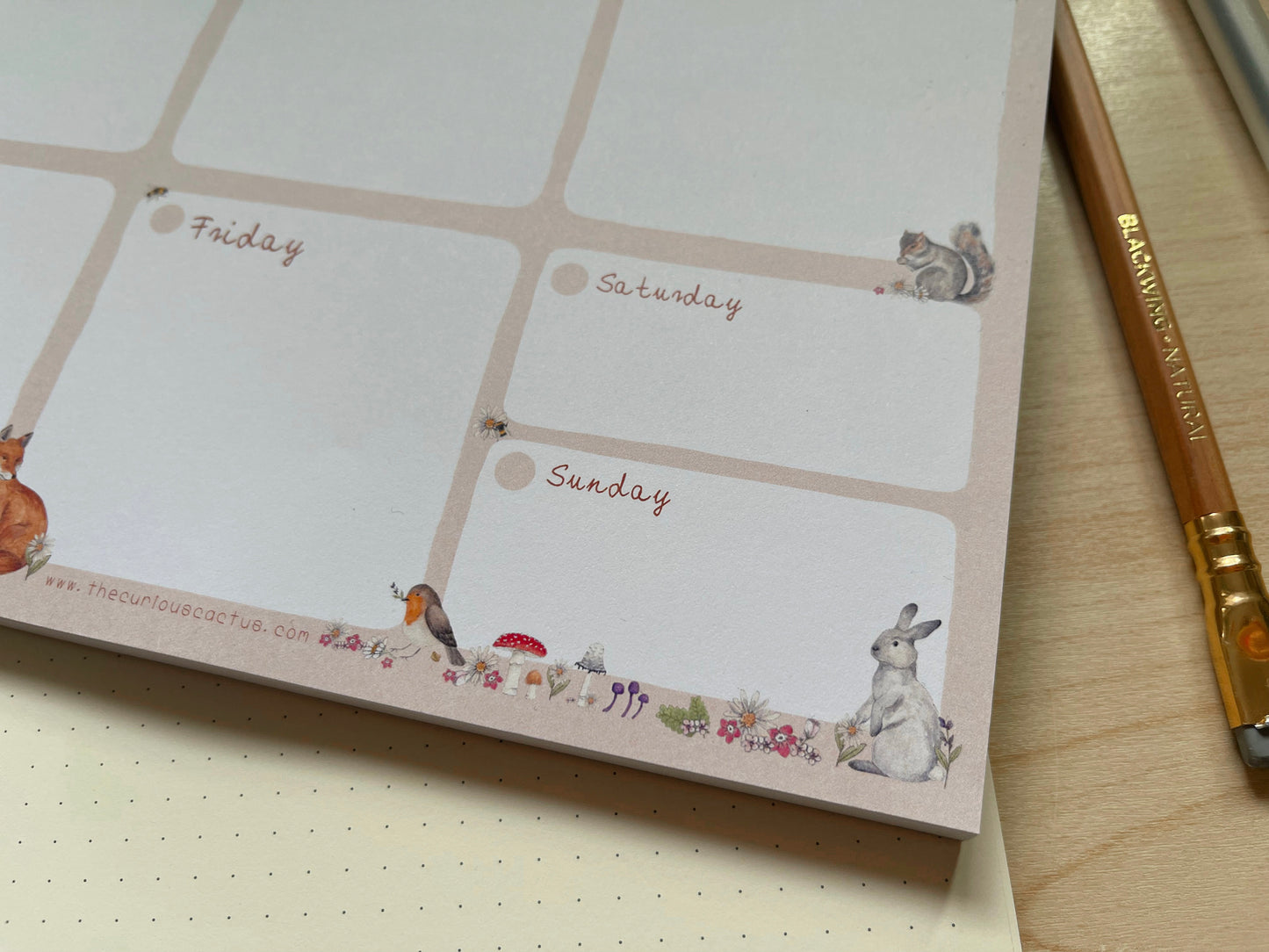 Cottagecore Weekly Planner A5 Notepad