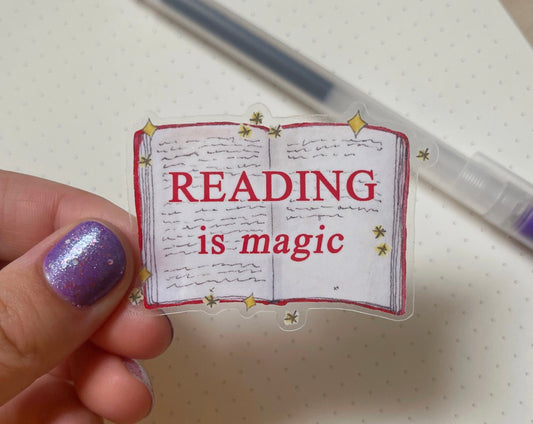 Reading is Magic Clear Vinyl Sticker