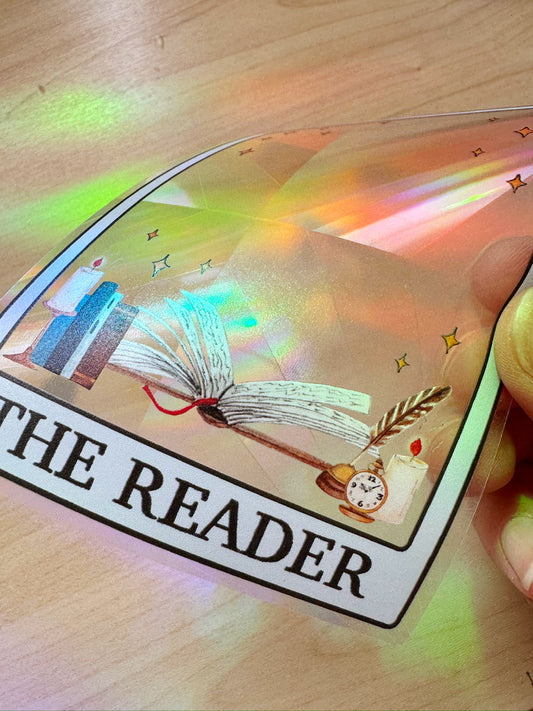 The Reader Tarot Suncatcher Sticker