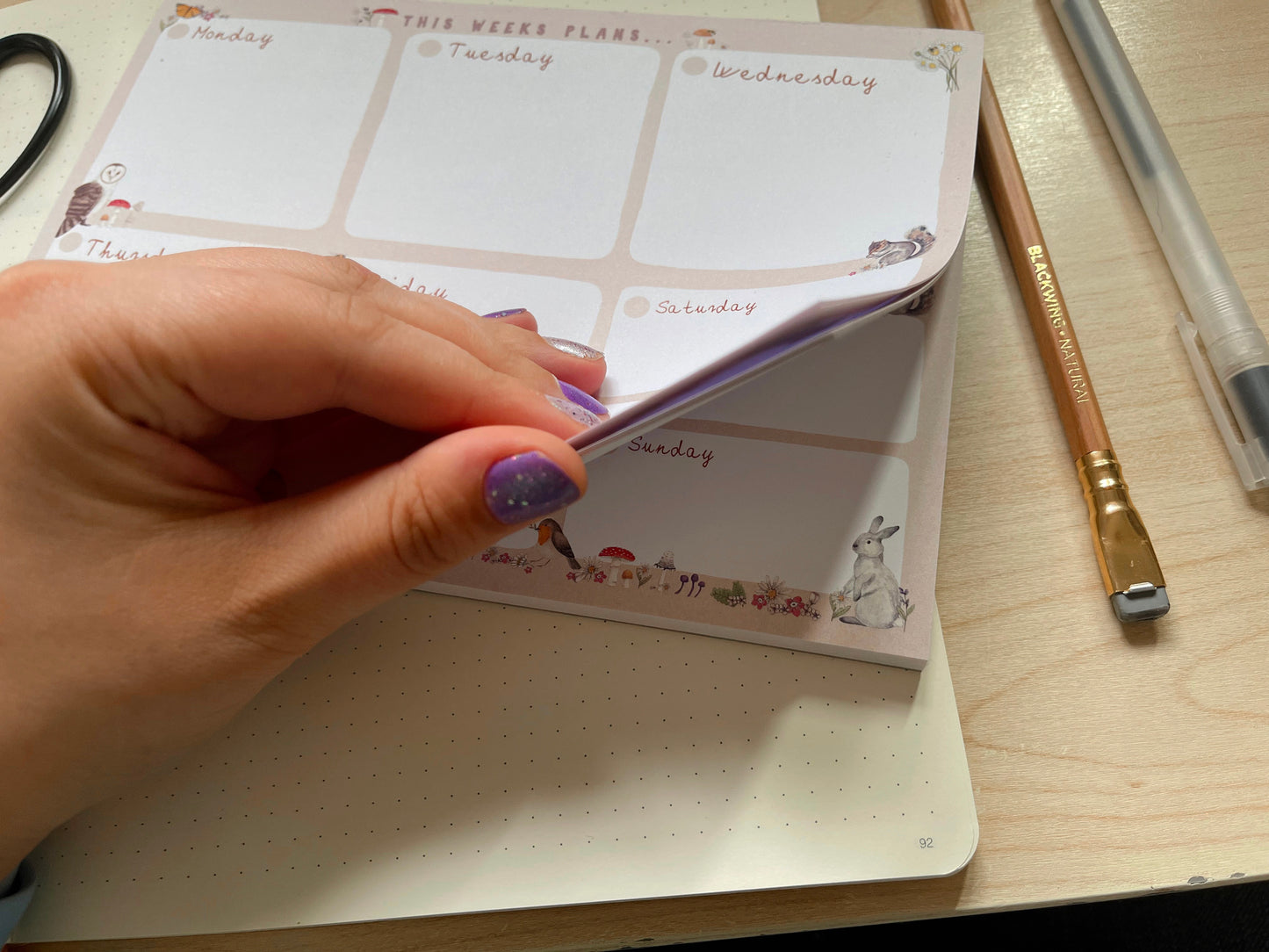 Cottagecore Weekly Planner A5 Notepad
