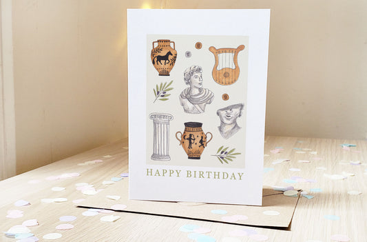 Classic Greek Birthday - Greeting Card