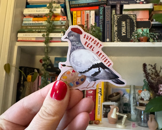 Support Real Artists Pigeon Sticker