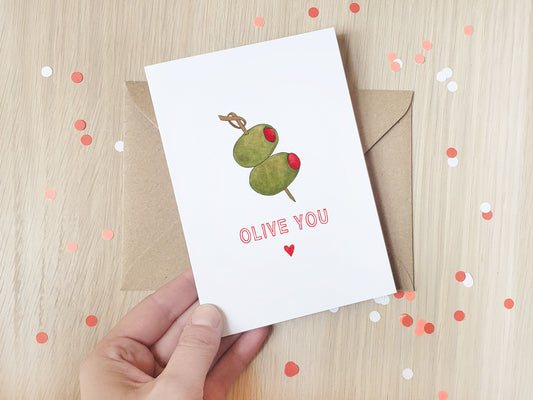 Olive You - Greeting Card
