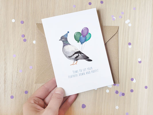 Pigeon Party - Birthday Card