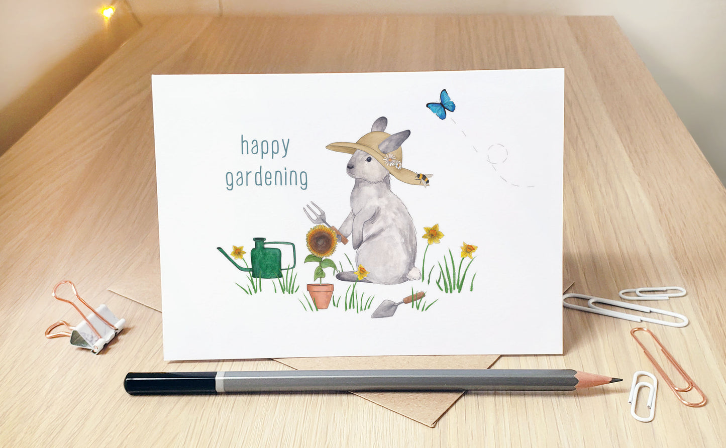 Gardening Bunny - Greeting Card
