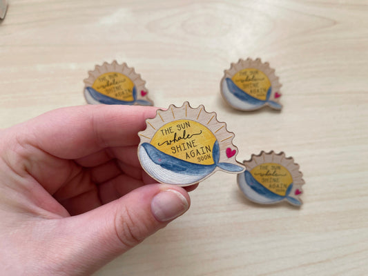 Sun Whale Shine Pin