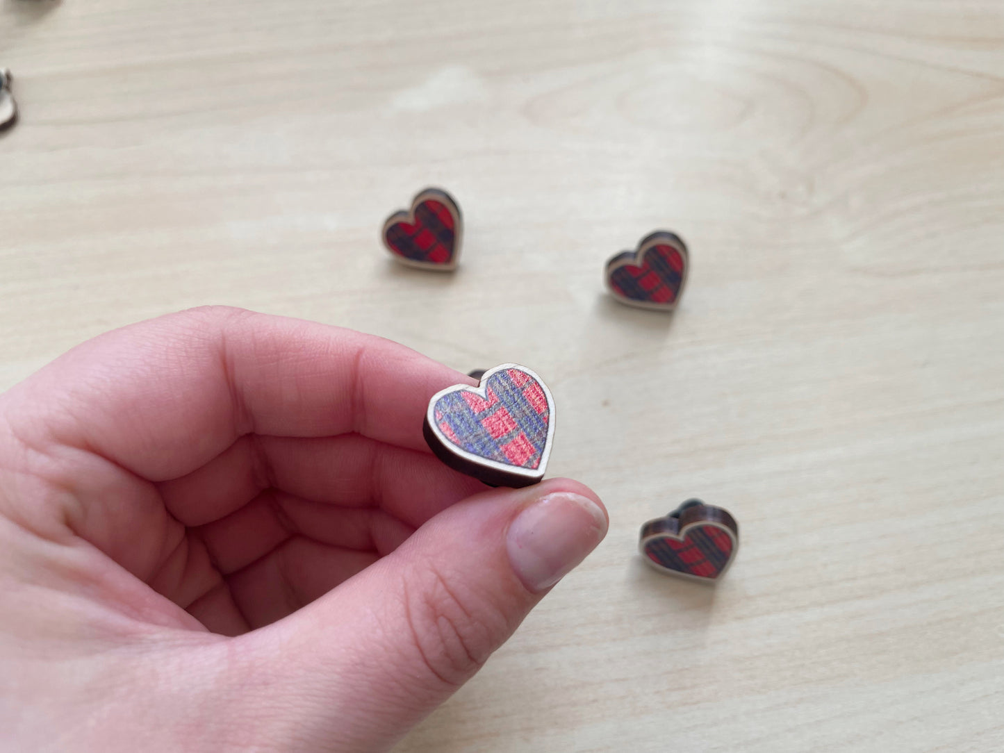Tartan Heart Mini Pin