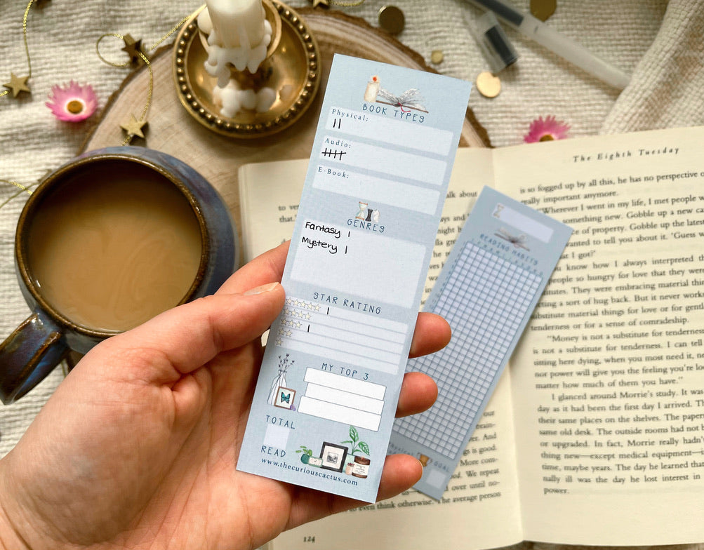Reading Habits Tracker Bookmark