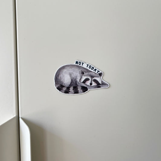 Not Today Raccoon Decorative Magnet