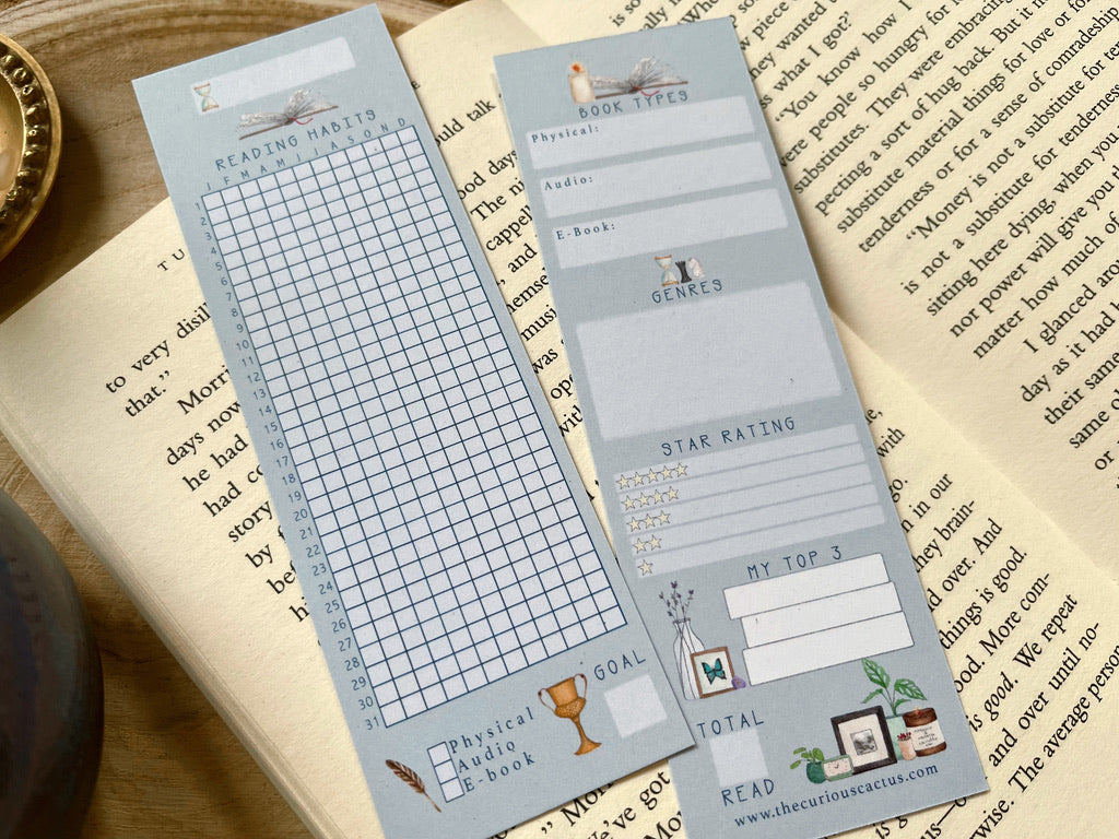 Reading Habits Tracker Bookmark