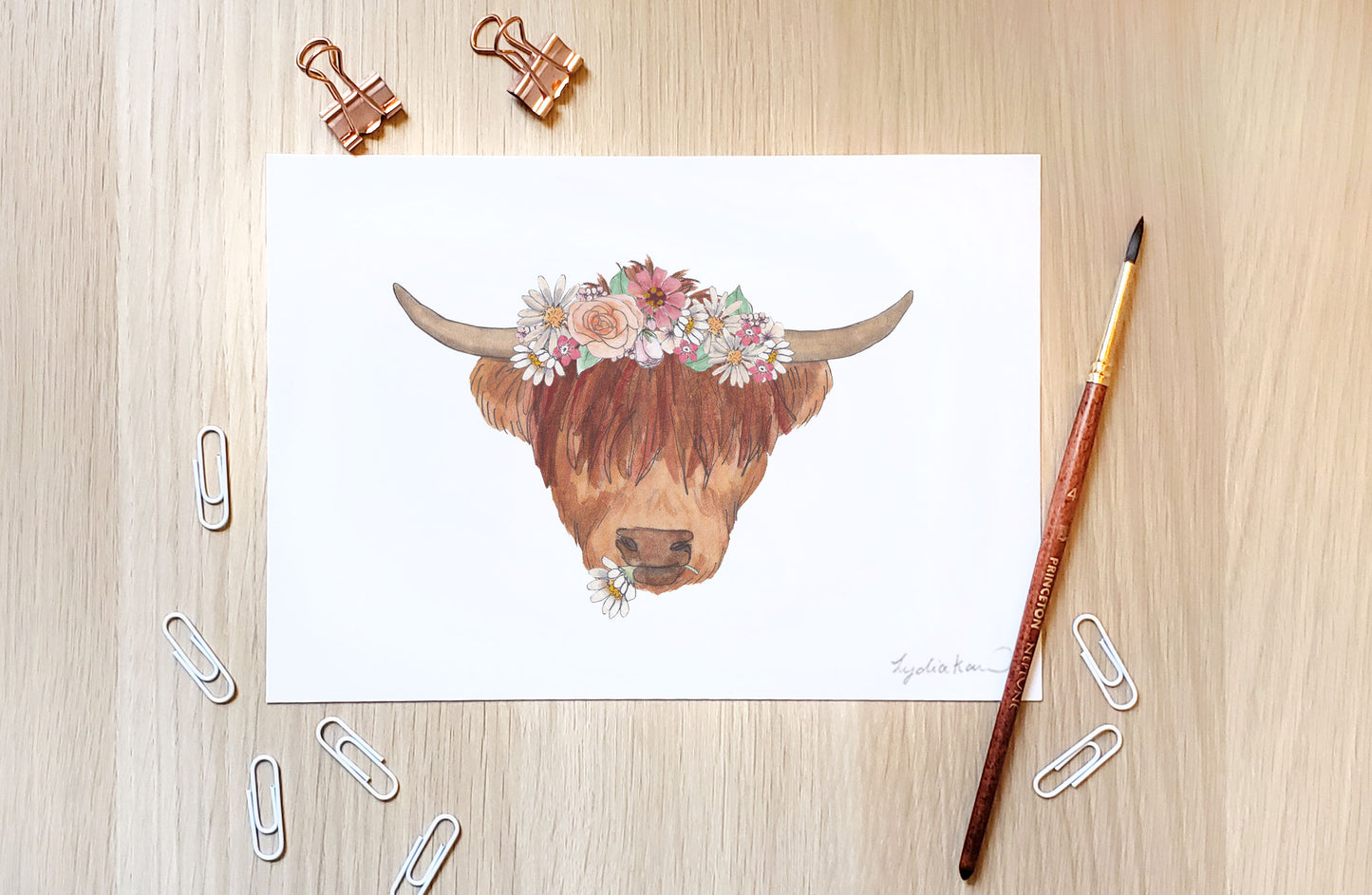 Highland Coo Art Print