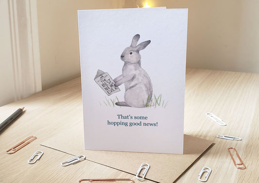Hopping Good News - Greeting Card